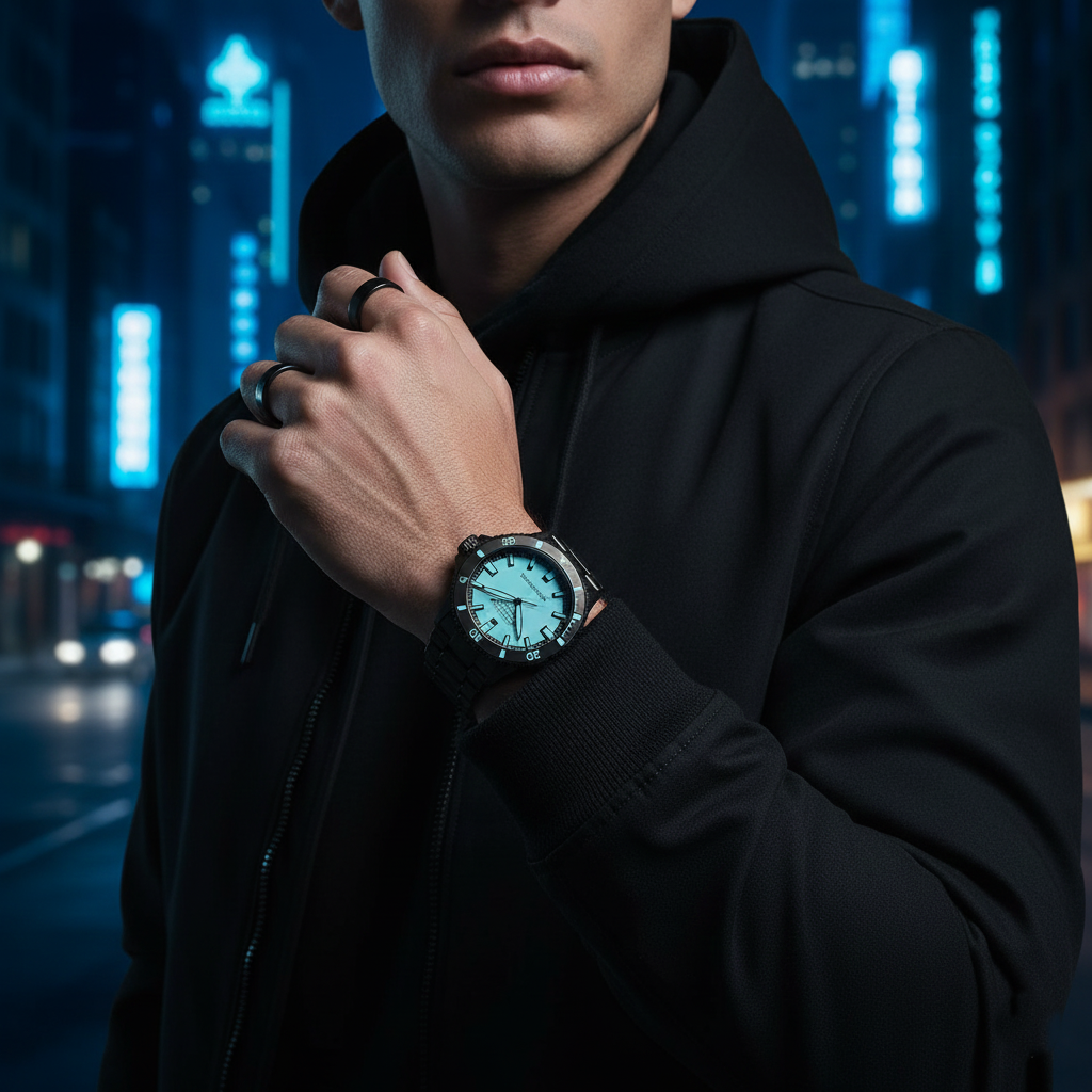 Emporio Armani Sea Explorer AR60084 42mm Men's Automatic Watch – Tiffany Blue Sunray & Black Stainless Steel Bracelet