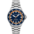 Emporio Armani Sea Explorer AR60090 42mm Men's Automatic Watch – Blue & Silver-Tone Stainless Steel Bracelet