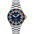 Emporio Armani Sea Explorer AR60090 42mm Men's Automatic Watch – Blue & Silver-Tone Stainless Steel Bracelet