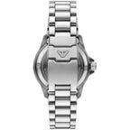 Emporio Armani Sea Explorer AR60090 42mm Men's Automatic Watch – Blue & Silver-Tone Stainless Steel Bracelet
