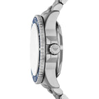 Emporio Armani Sea Explorer AR60090 42mm Men's Automatic Watch – Blue & Silver-Tone Stainless Steel Bracelet