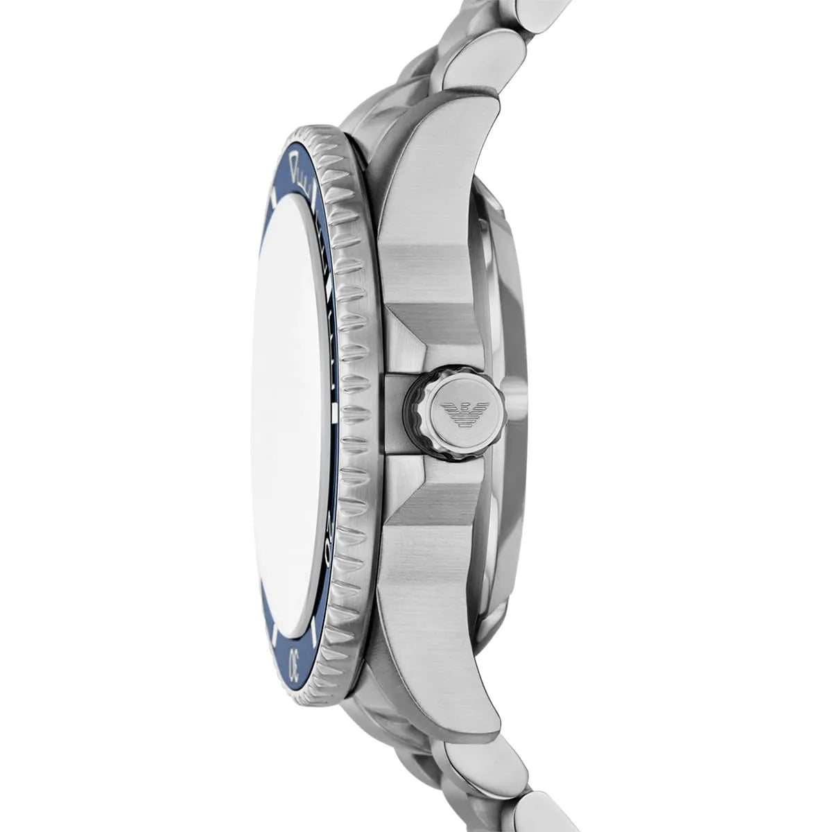 Emporio Armani Sea Explorer AR60090 42mm Men's Automatic Watch – Blue & Silver-Tone Stainless Steel Bracelet