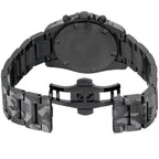 Emporio Armani Sigma AR11027 44mm Men's Chronograph Watch – Black Textured & Black Stainless Steel Bracelet