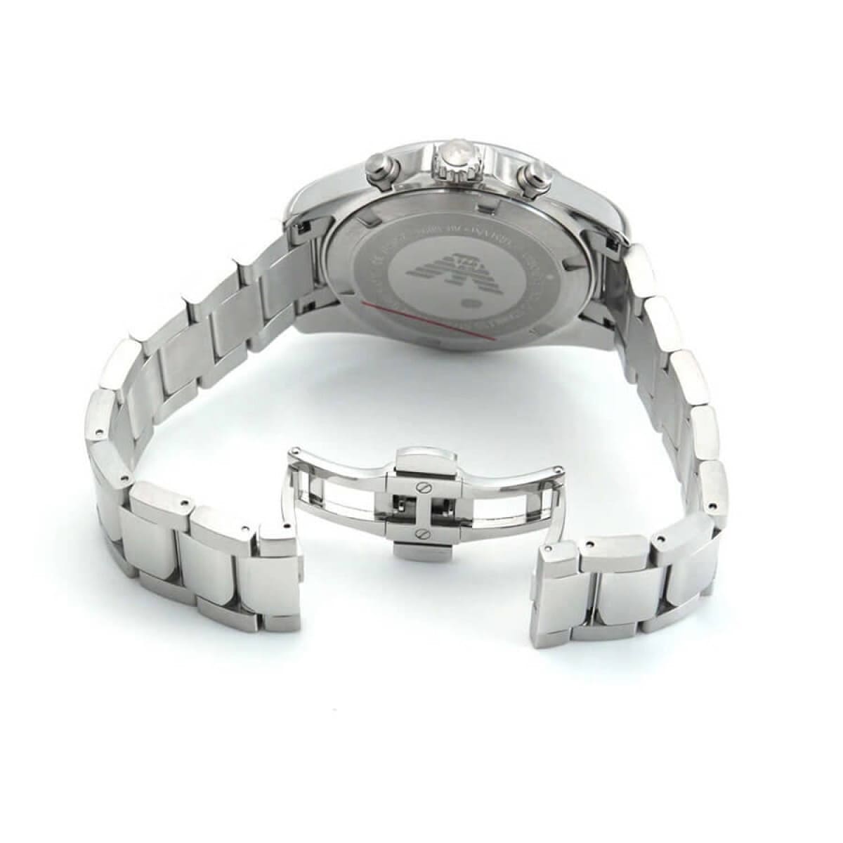 Emporio Armani Sigma AR6098 44mm Men's Chronograph Watch – Black & Black Stainless Steel Bracelet