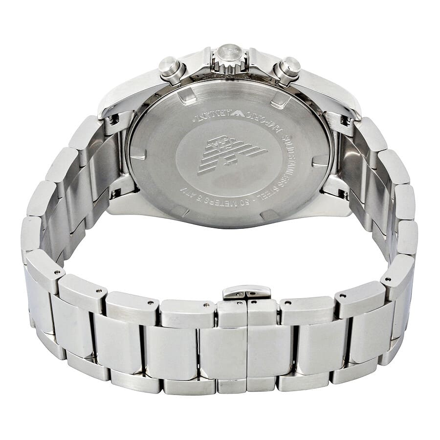 Emporio Armani Sigma AR6098 44mm Men's Chronograph Watch – Black & Black Stainless Steel Bracelet