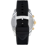 Emporio Armani Sigma AR80003 44mm Men's Chronograph Watch – Black Textured & Black Rubber Strap