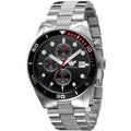 Emporio Armani Sportive AR5855 Men's Chronograph Watch – Black Textured & Silver Stainless Steel Bracelet