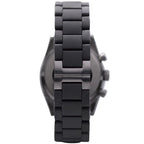 Emporio Armani Tazio AR5889 43mm Men's Chronograph Watch – Grey & Gunmetal Genuine Leather Strap