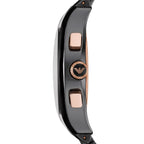 Emporio Armani Valente AR1410 43mm Men's Chronograph Watch – Black & Black Ceramic Bracelet