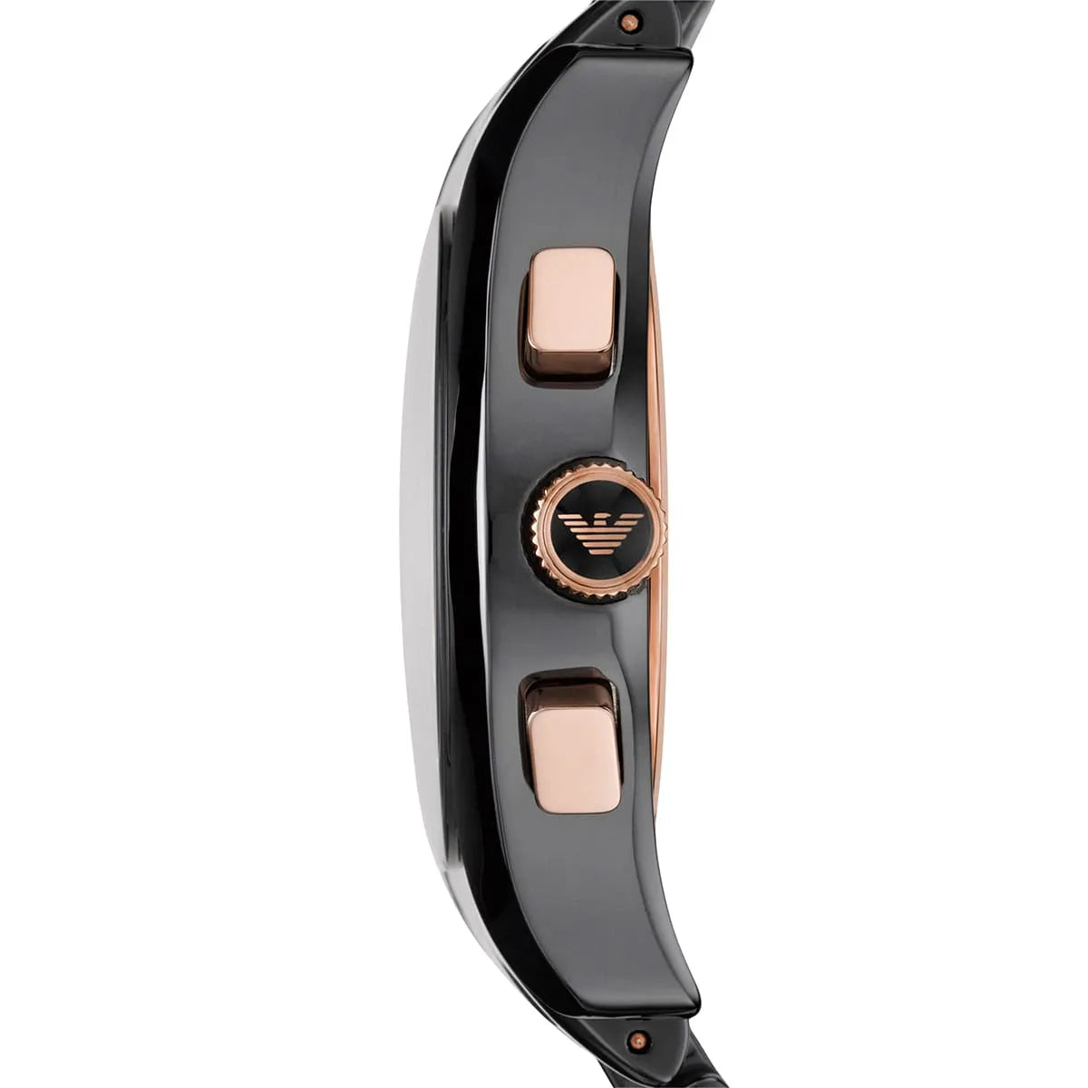 Emporio Armani Valente AR1410 43mm Men's Chronograph Watch – Black & Black Ceramic Bracelet