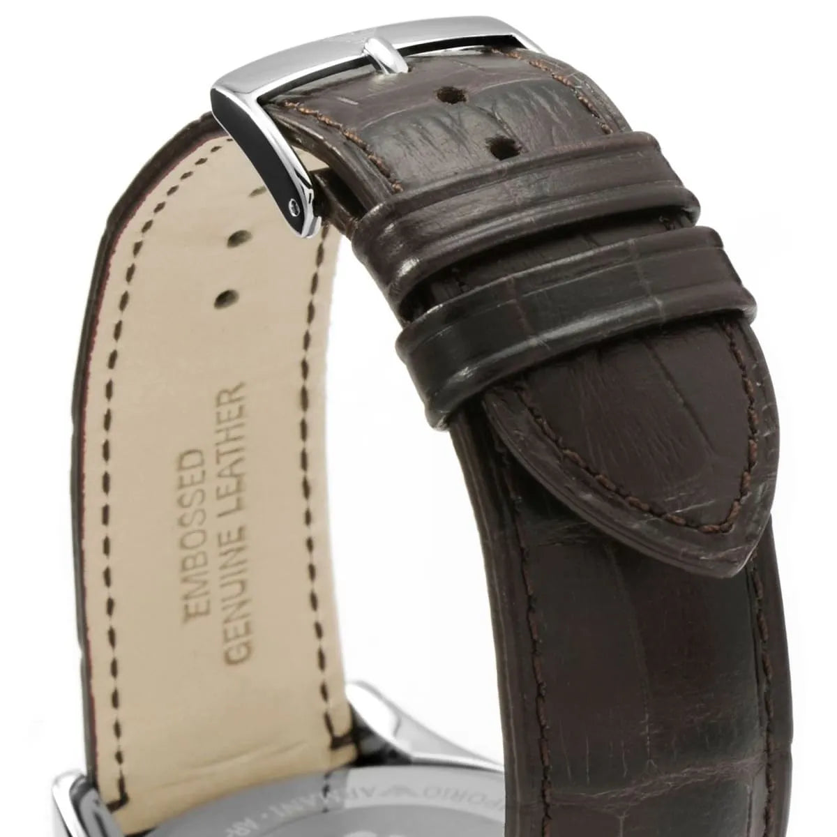 Emporio Armani Valente AR1634 43mm Men's Chronograph Watch – Champagne & Brown Genuine Leather Strap
