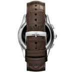 Emporio Armani Valente AR1634 43mm Men's Chronograph Watch – Champagne & Brown Genuine Leather Strap