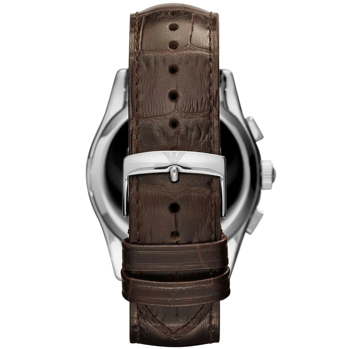 Emporio Armani Valente AR1634 43mm Men's Chronograph Watch – Champagne & Brown Genuine Leather Strap