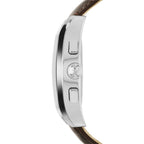 Emporio Armani Valente AR1634 43mm Men's Chronograph Watch – Champagne & Brown Genuine Leather Strap