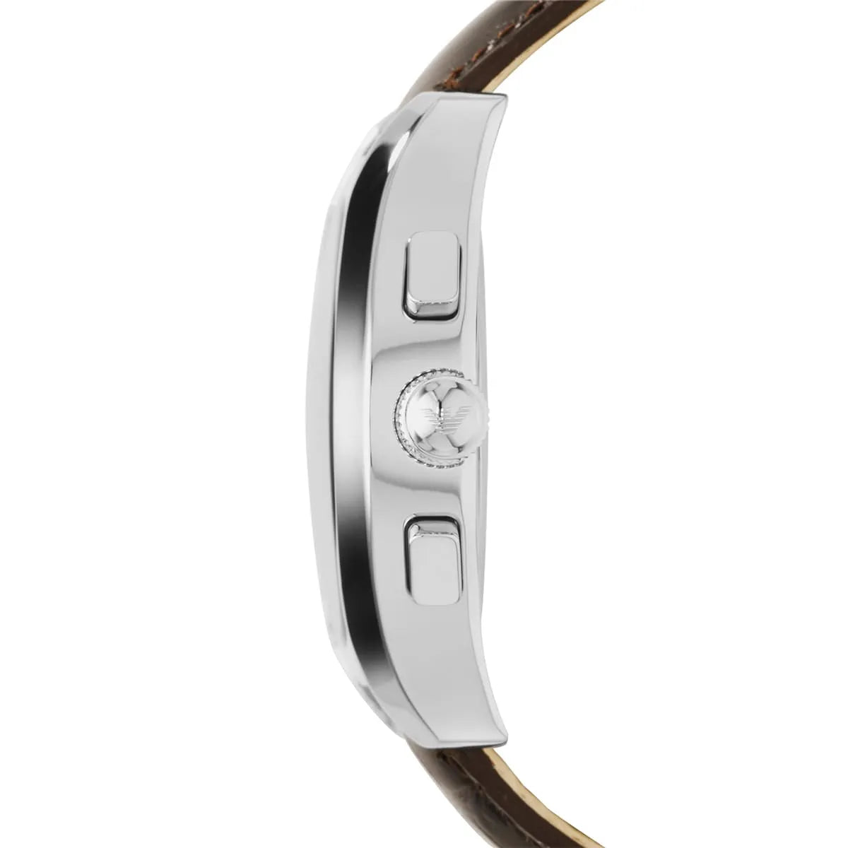 Emporio Armani Valente AR1634 43mm Men's Chronograph Watch – Champagne & Brown Genuine Leather Strap