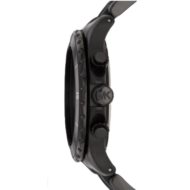 Michael Kors Madison MK8161 45mm Men's Chronograph Watch – Black & Silver-Tone Stainless Steel Bracelet