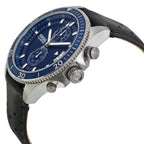 Fossil Wakefield CH2945 45mm Men’s Chronograph Watch – Blue Dial & Black Genuine Leather Strap