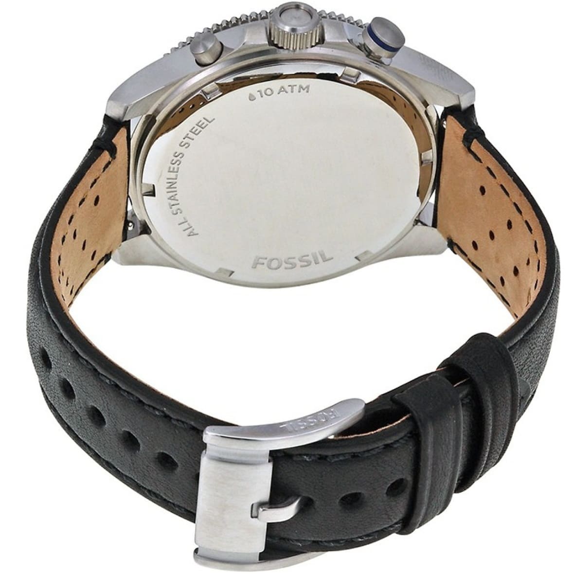 Fossil Wakefield CH2945 45mm Men’s Chronograph Watch – Blue Dial & Black Genuine Leather Strap