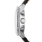Fossil Wakefield CH2945 45mm Men’s Chronograph Watch – Blue Dial & Black Genuine Leather Strap