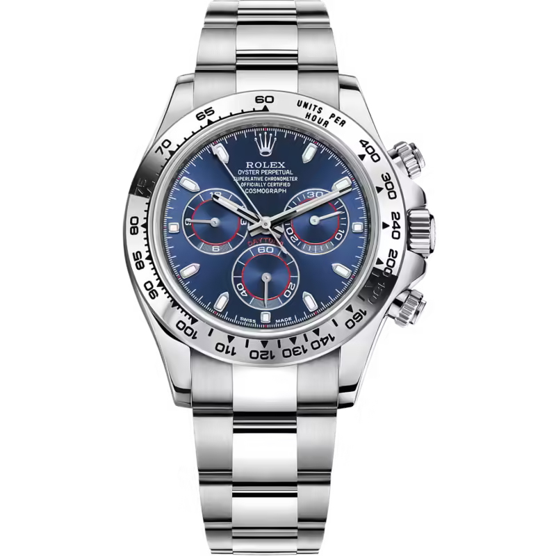 Rolex Cosmograph Daytona Master Quality Watch – Blue Dial & Stainless Steel Oyster Bracelet