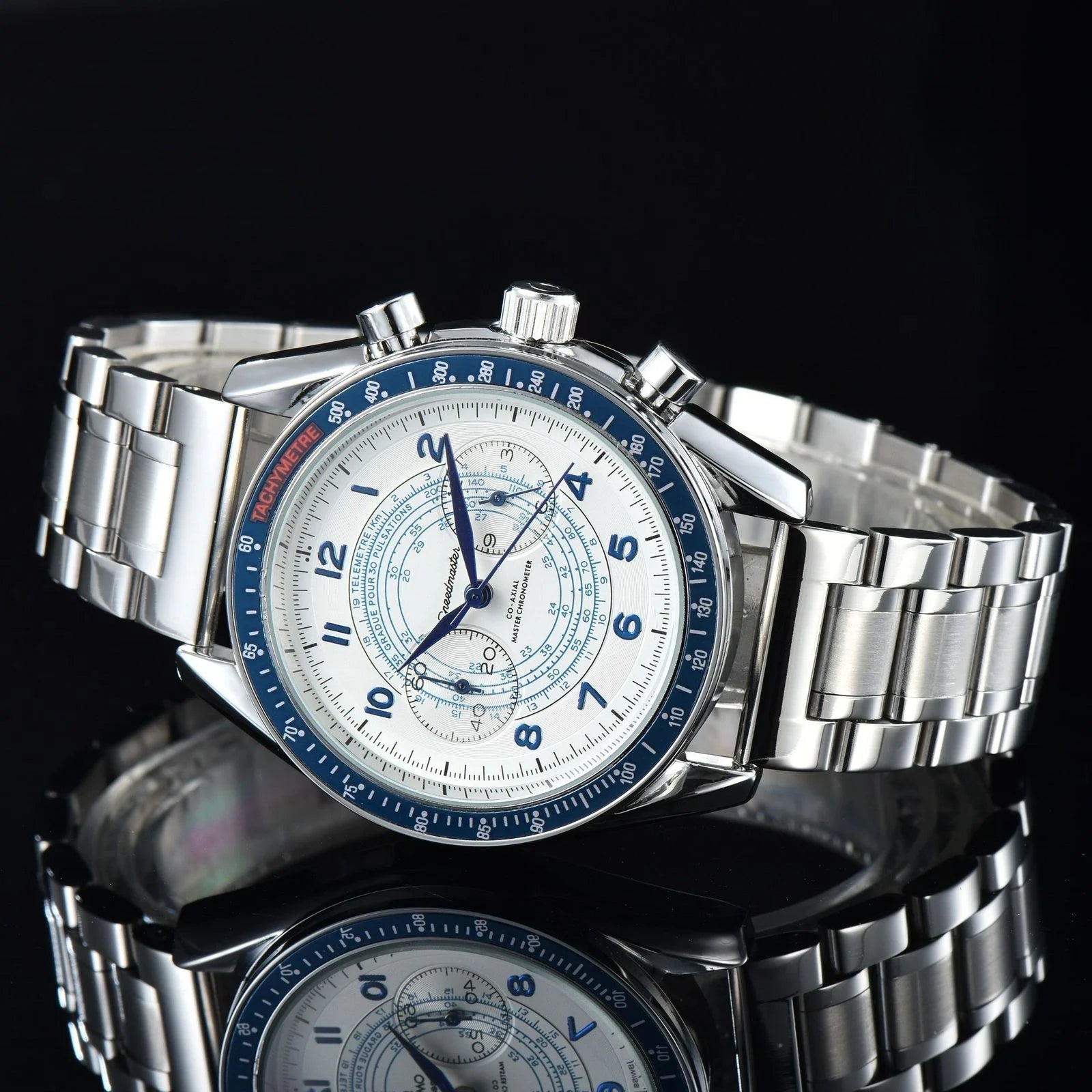 Omega Speedmaster Chronoscope 43mm Master Quality Chronograph – Silver Dial & Stainless Steel Bracelet