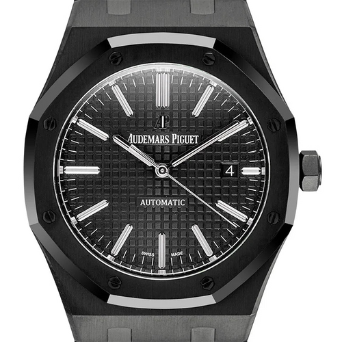 Audemars Piguet Royal Oak 15400ST.OO.1220ST.01 41mm Men's Automatic Watch – Black with Silver Stainless Steel Bracelet