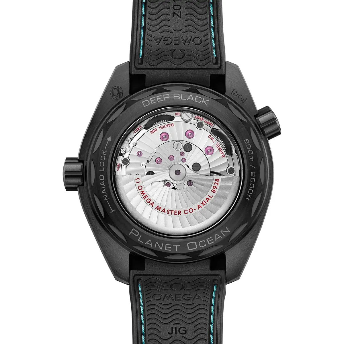 Omega Seamaster Planet Ocean Worldtimer Master Quality Watch – Turquoise Dial & Black Rubber Strap