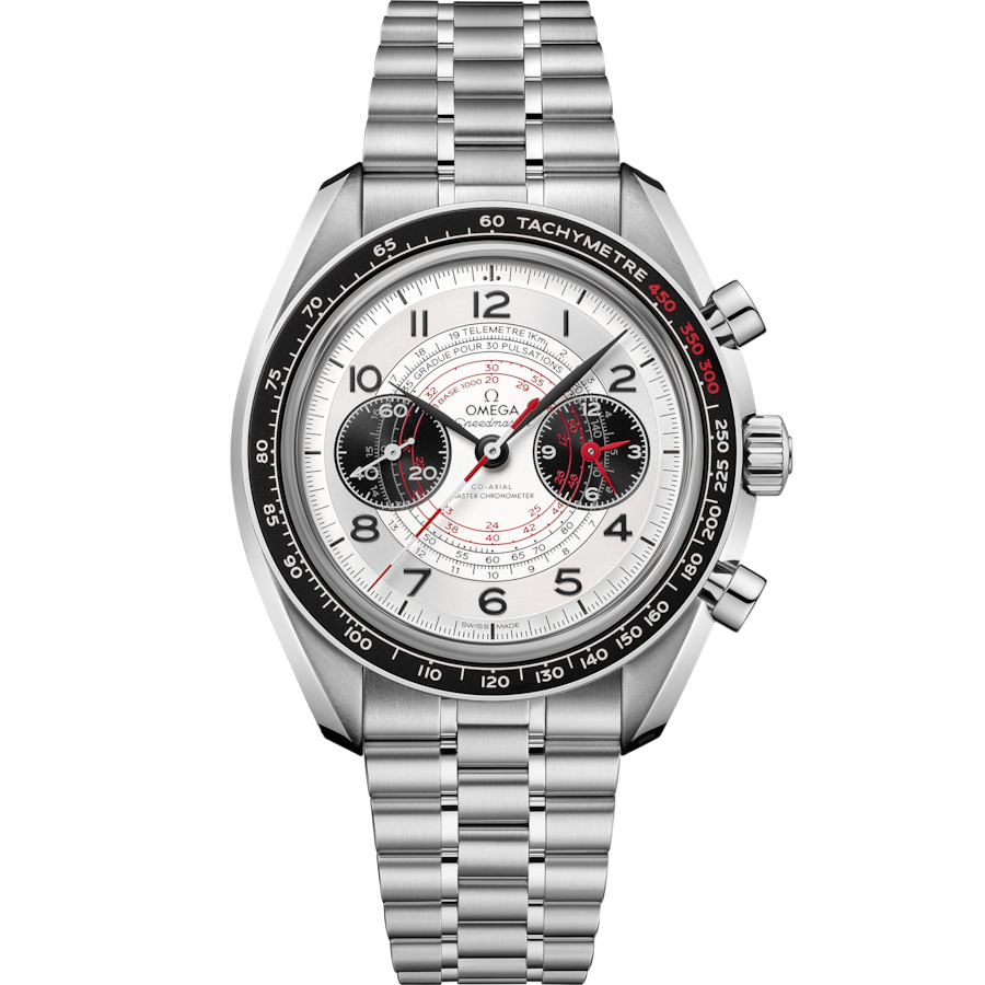 Omega Speedmaster Chronoscope 43mm Master Quality Chronograph – White Dial, Blue Accents & Stainless Steel Bracelet