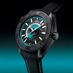 Omega Seamaster Planet Ocean Worldtimer Master Quality Watch – Turquoise Dial & Black Rubber Strap