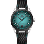 Omega Seamaster Aqua Terra 150M Master Quality Watch – Turquoise Dial & Black Rubber Strap