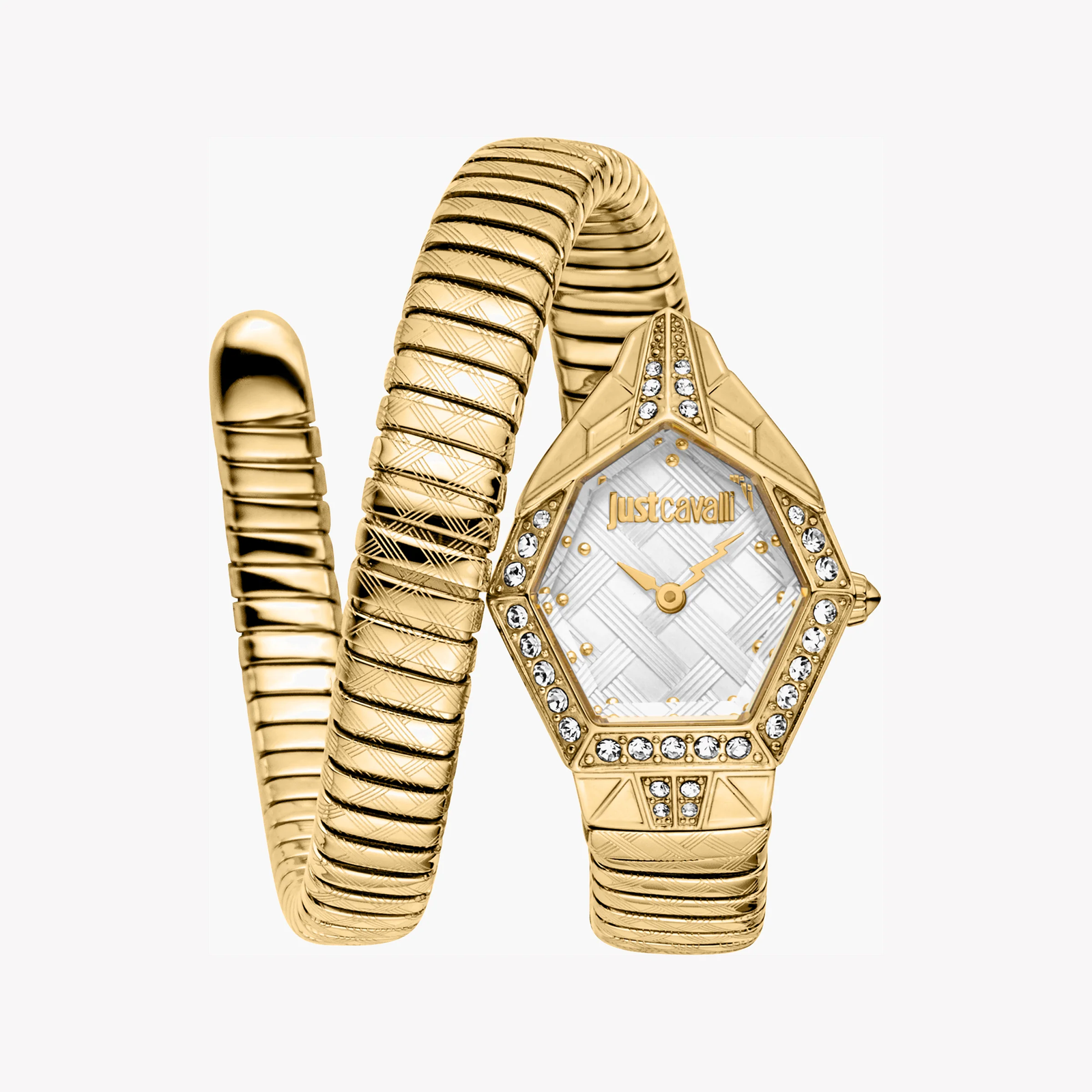 Just Cavalli Signature JC1L303M0025 Women's Quartz Watch – Signature with Silver Stainless Steel Bracelet