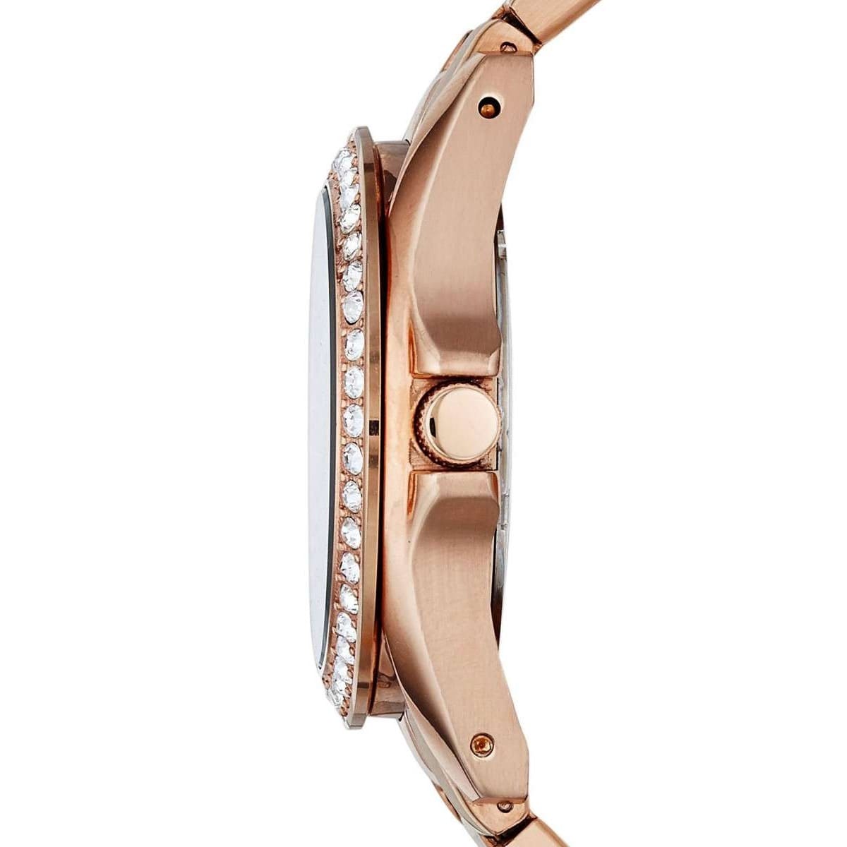 Fossil Riley ES2811 38mm Women’s Watch – Rose Gold-Tone Dial, Stainless Steel Bracelet & Crystal-Set Bezel
