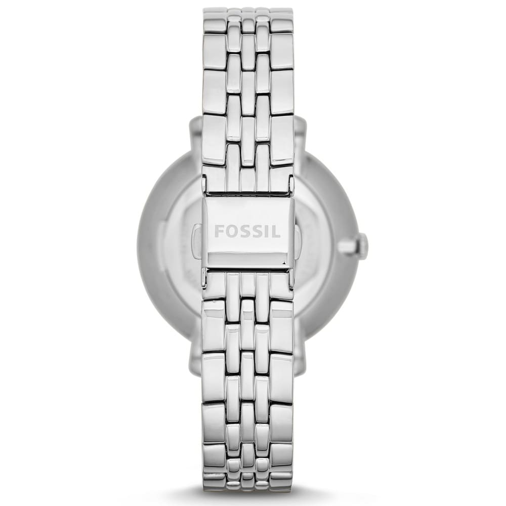 Fossil Jacqueline ES3433 36mm Women’s Watch – White Dial, Silver-Tone Stainless Steel Bracelet & Date Display