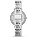 Fossil Jacqueline ES3433 36mm Women’s Watch – White Dial, Silver-Tone Stainless Steel Bracelet & Date Display