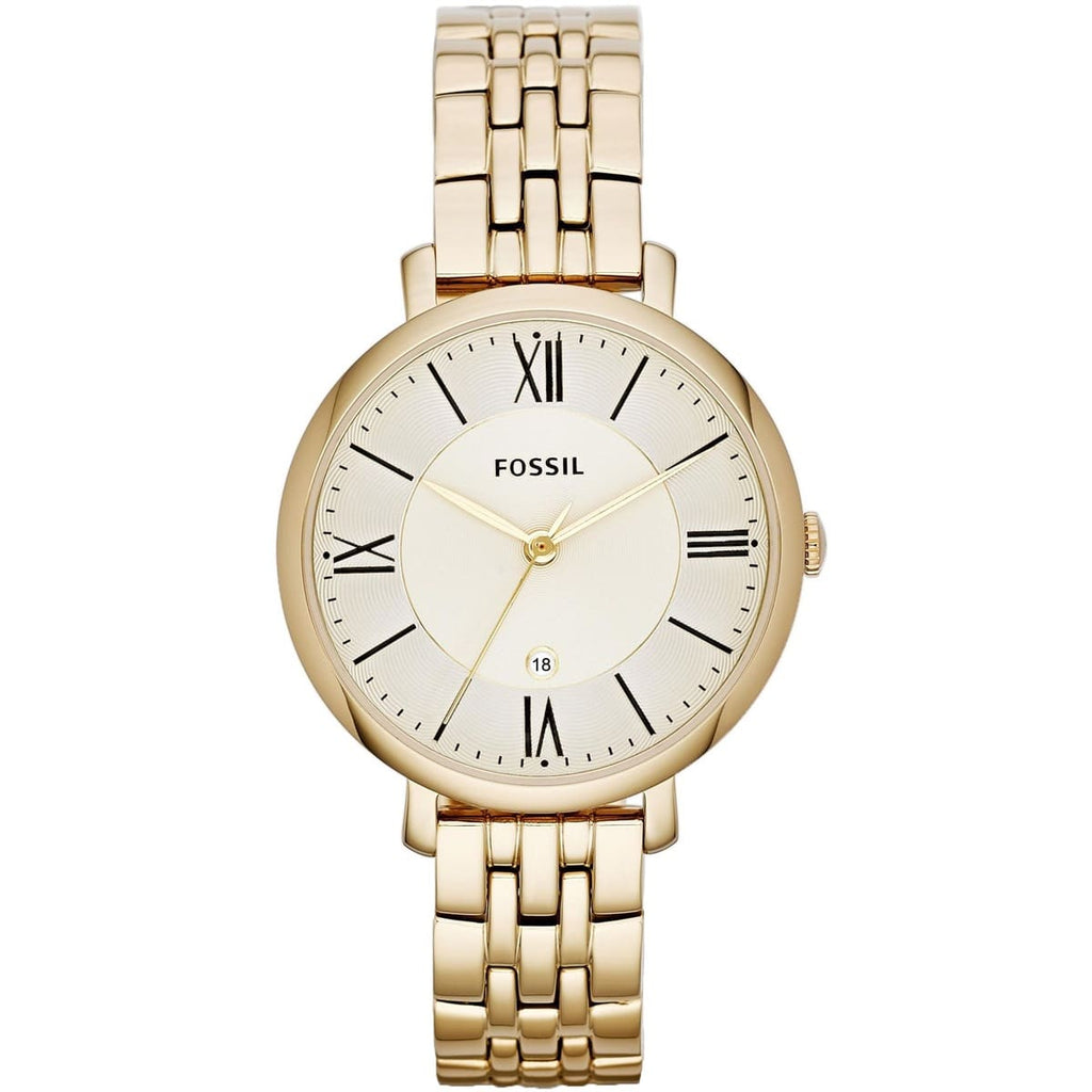 Fossil Jacqueline ES3434 36mm Women’s Watch – Cream Dial, Gold-Tone Stainless Steel Bracelet & Date Display