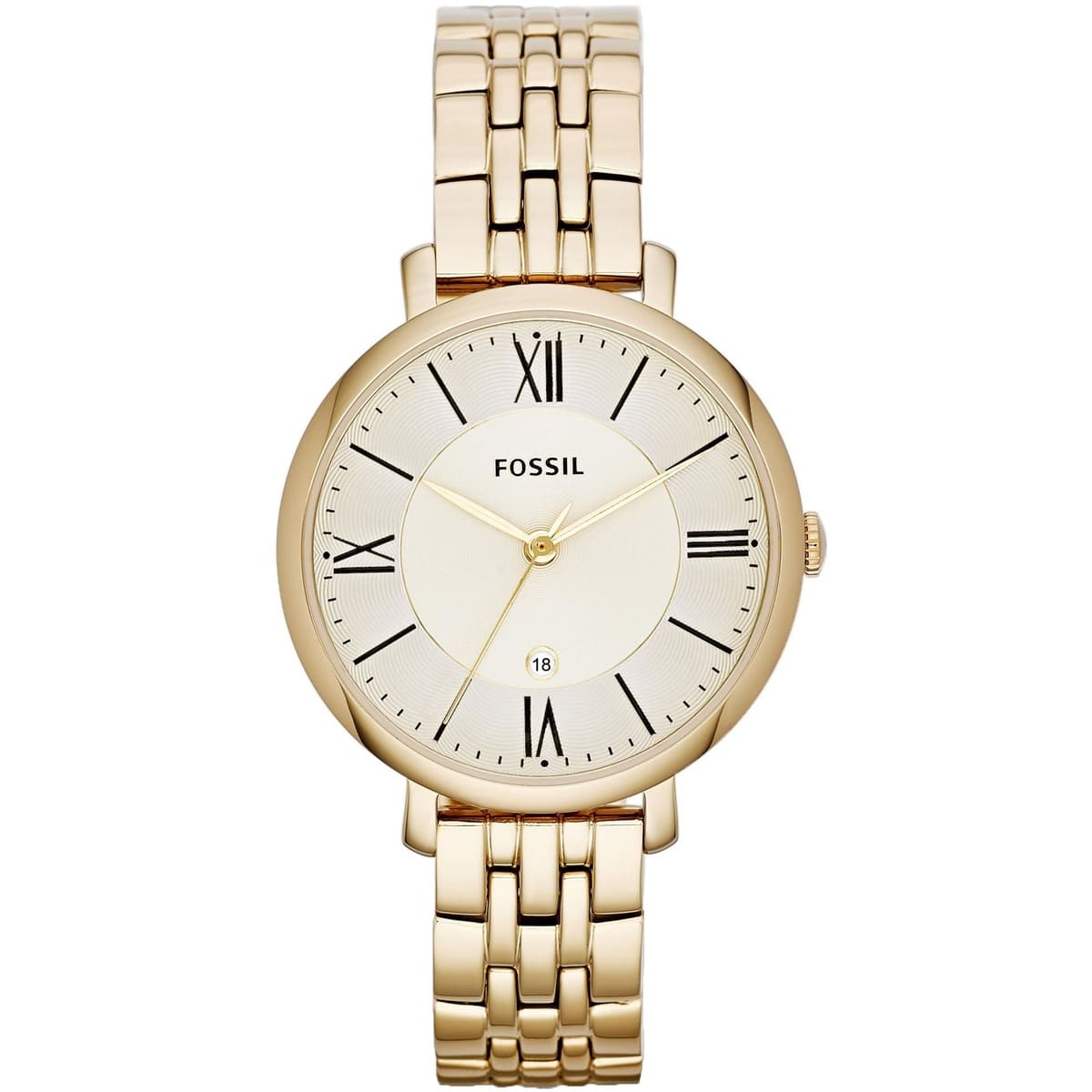 Fossil Jacqueline ES3434 36mm Women’s Watch – Cream Dial, Gold-Tone Stainless Steel Bracelet & Date Display