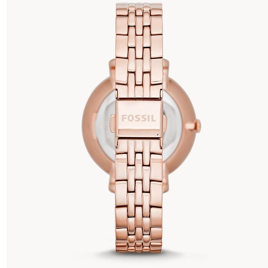 Fossil Jacqueline ES3435 36mm Women’s Watch – Rose Gold-Tone Dial, Stainless Steel Bracelet & Date Display