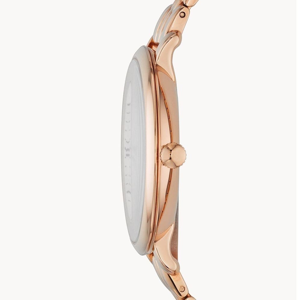 Fossil Jacqueline ES3435 36mm Women’s Watch – Rose Gold-Tone Dial, Stainless Steel Bracelet & Date Display