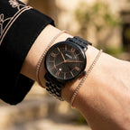 Fossil Jacqueline ES3614 36mm Women’s Watch – Textured Black Dial, Black Stainless Steel Bracelet & Rose Gold-Tone Accents