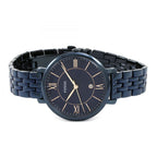 Fossil Jacqueline ES4094 36mm Women’s Watch – Textured Navy Dial, Navy Stainless Steel Bracelet & Rose Gold-Tone Accents