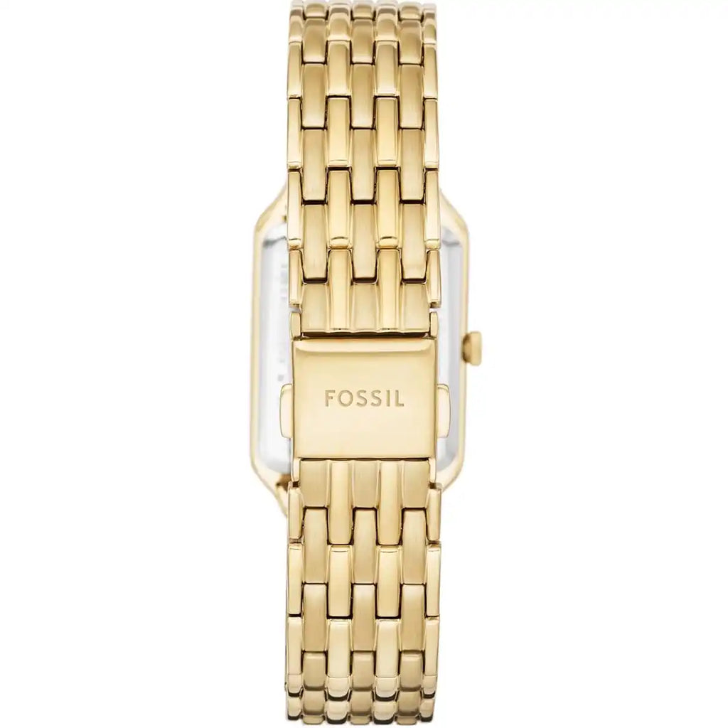 Fossil Raquel ES5220 Women’s Watch – White Dial, Gold-Tone Stainless Steel Bracelet & Day-Date Display