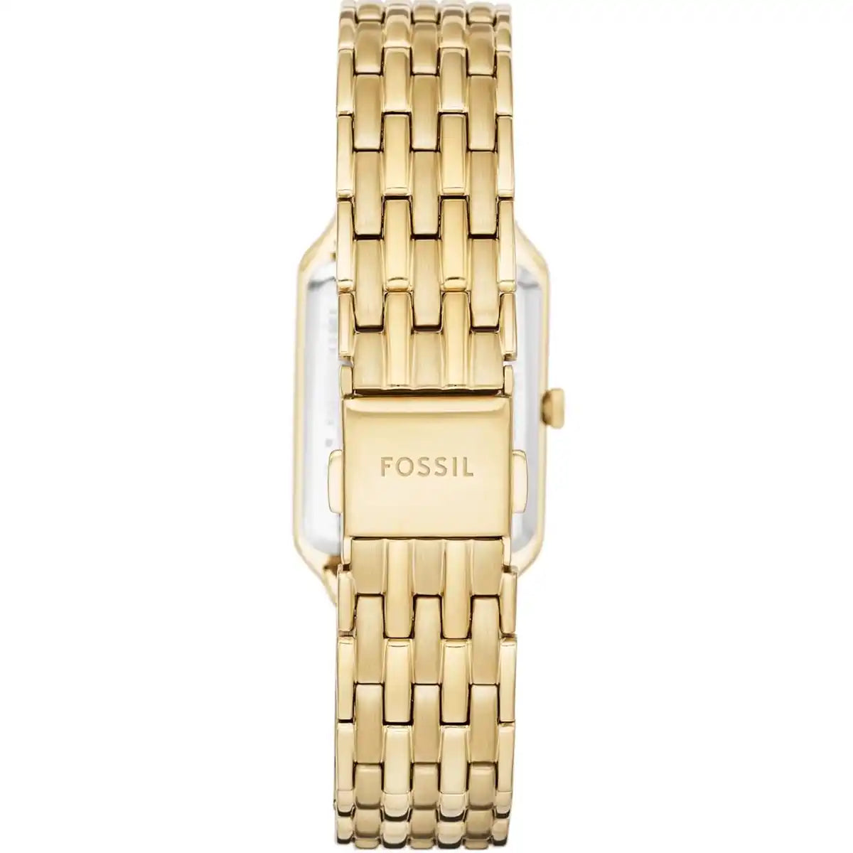 Fossil Raquel ES5220 Women’s Watch – White Dial, Gold-Tone Stainless Steel Bracelet & Day-Date Display