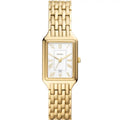 Fossil Raquel ES5220 Women’s Watch – White Dial, Gold-Tone Stainless Steel Bracelet & Day-Date Display