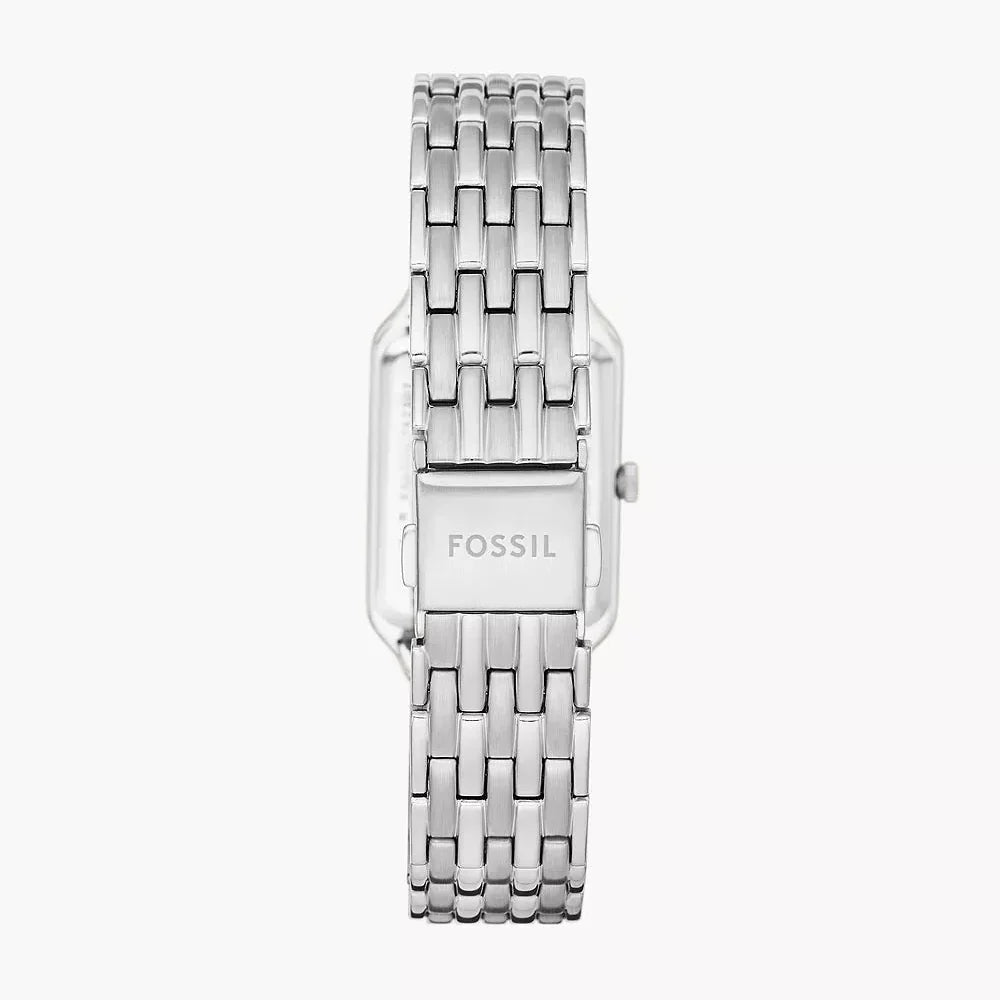 Fossil Raquel ES5221 23mm Women’s Watch – White Dial, Silver-Tone Stainless Steel Bracelet & Date Display