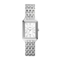 Fossil Raquel ES5221 23mm Women’s Watch – White Dial, Silver-Tone Stainless Steel Bracelet & Date Display