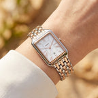 Fossil Raquel ES5222 Women’s Watch – White Dial, Silver & Rose Gold-Tone Bracelet & Date Display