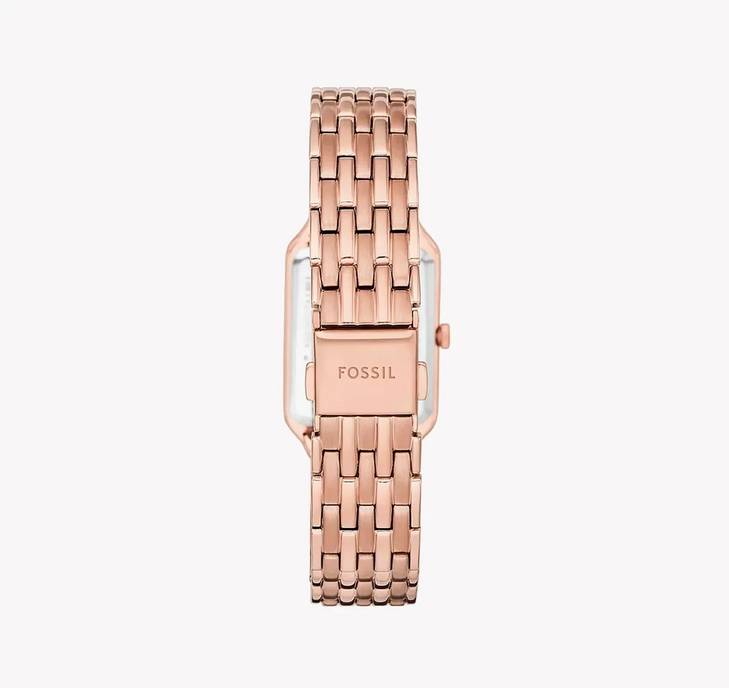 Fossil Raquel ES5271 23mm Women’s Watch – White Dial, Rose Gold-Tone Bracelet & Date Display