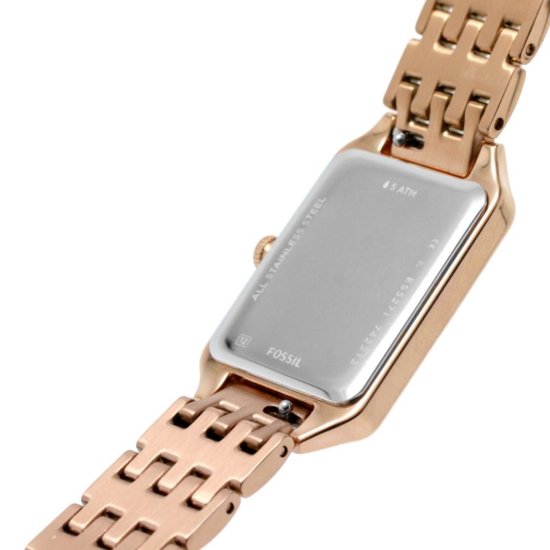 Fossil Raquel ES5271 23mm Women’s Watch – White Dial, Rose Gold-Tone Bracelet & Date Display