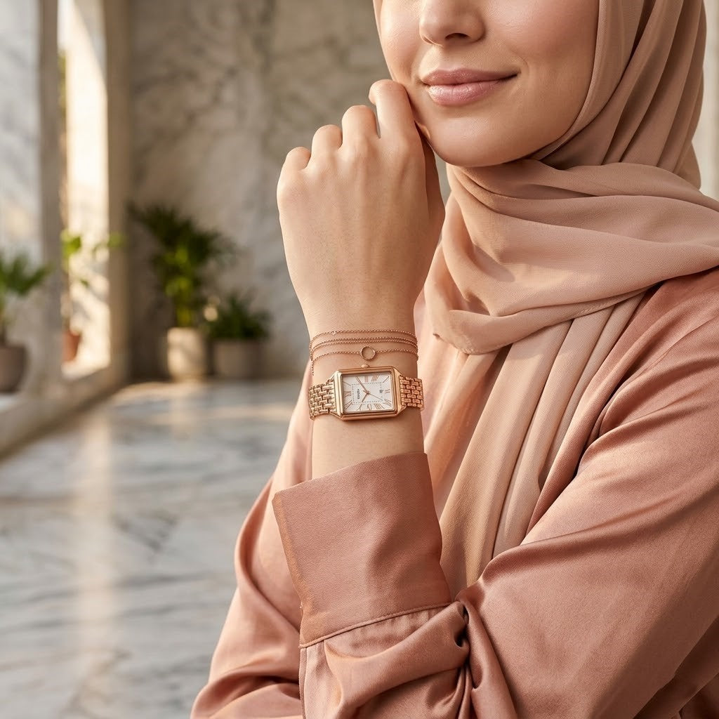 Fossil Raquel ES5271 23mm Women’s Watch – White Dial, Rose Gold-Tone Bracelet & Date Display