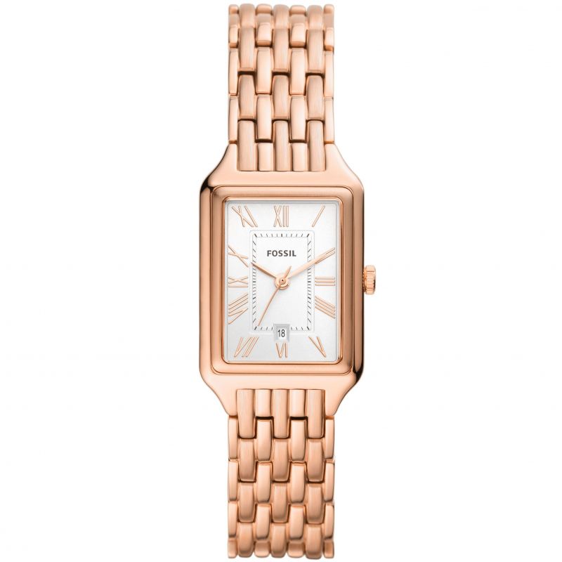 Fossil Raquel ES5271 23mm Women’s Watch – White Dial, Rose Gold-Tone Bracelet & Date Display